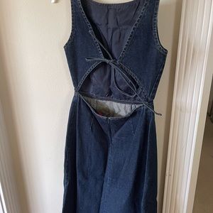 Well loved  denim backless dress